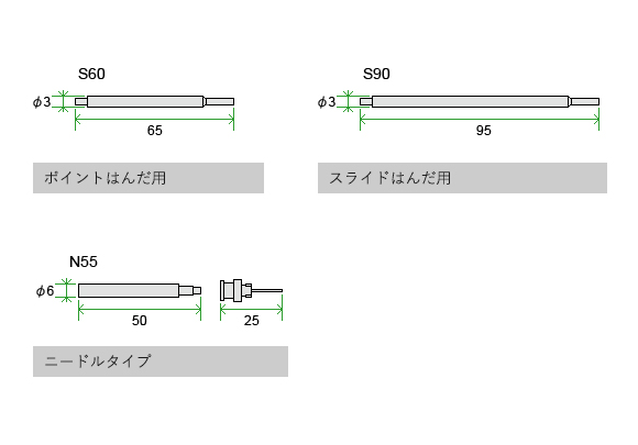 アポロ科学研究所:アポロsynmフィールダー旧タイプ縦約18cm はんだ送りチューブセットなら【アポロ精工株式会社】